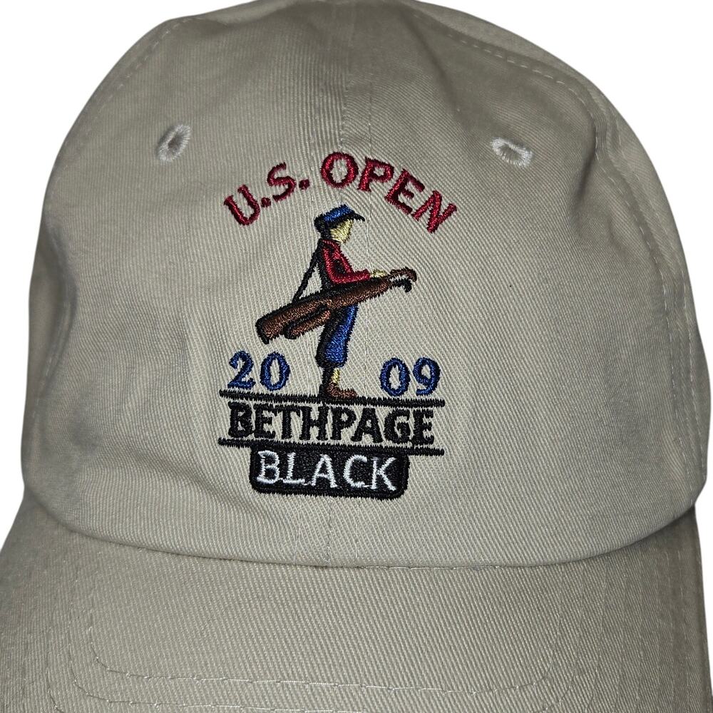 2009 US Open Bethpage Black‎ Hat USGA Member Adjustable Strapback Golf Cap Beige